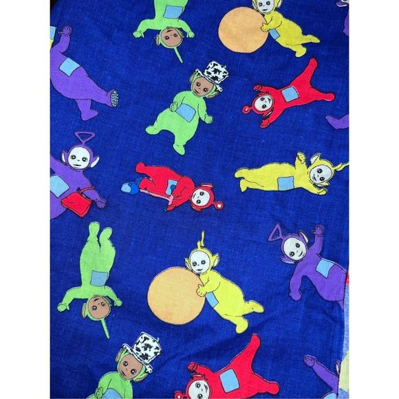Vintage 1999 Teletubbies Fabric  3' x 3'7" - Picture 1 of 4